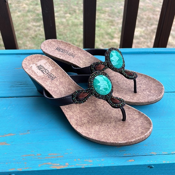 Kenneth Cole Reaction Ladies size 7.5 Pretty Glam Sandals - Picture 2 of 9